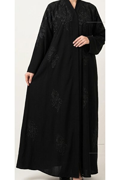 NOUR Abaya with Herry Crystal Embroidery with Royal Korean Crepe Fabric Kلوش
