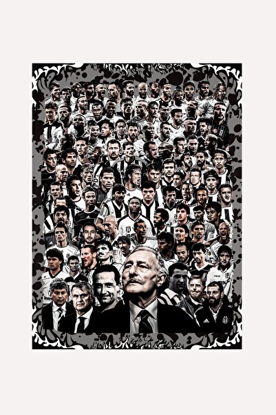 benden olsun Futbolun Efsaneleri Tablosu 3D Çerçeve Görünümlü MDF Duvar Tablo...