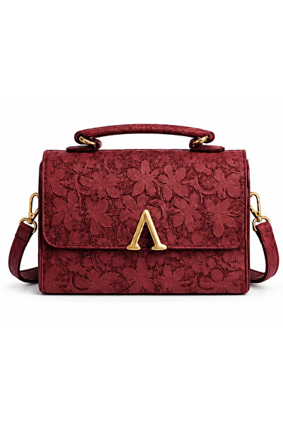 Gernic Vintage Floral Embossed Women’s Crossbody Handbag Brown