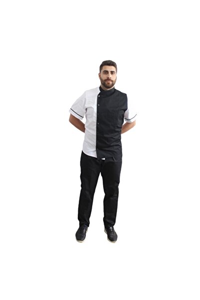 RUNI White and black tunic-type chef uniform
