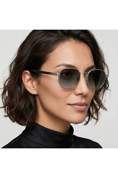 Mootlu Polarized Hexagonal Metal Sunglasses Mt4303 C101M