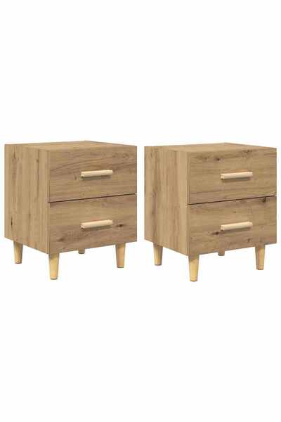 vidaxl Dulap de pat cu sertar 2 pcs Stejar Artizanal 40 x 35 x 47.5cm