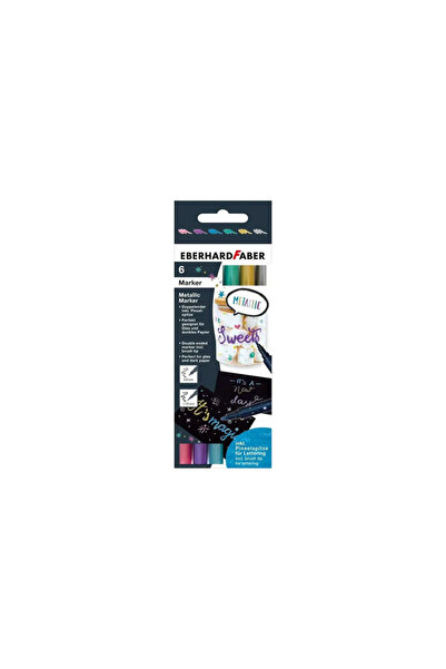 Generic Brand Eberhardfaber 6 Colors Metallic Marker Duo Ef-558406