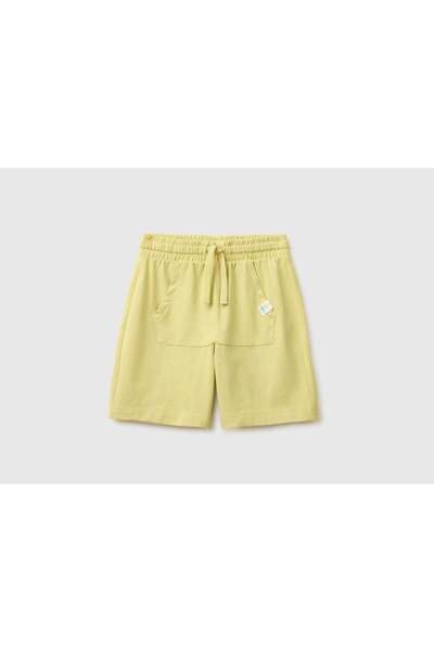 United Colors of Benetton Baby Boy Cotton Kangaroo Pocket Shorts 1-5 Years Ye...