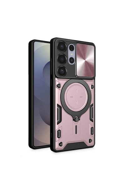 Techsuit Husa CamGuard Pro pentru Samsung Galaxy S25 Ultra, roz auriu