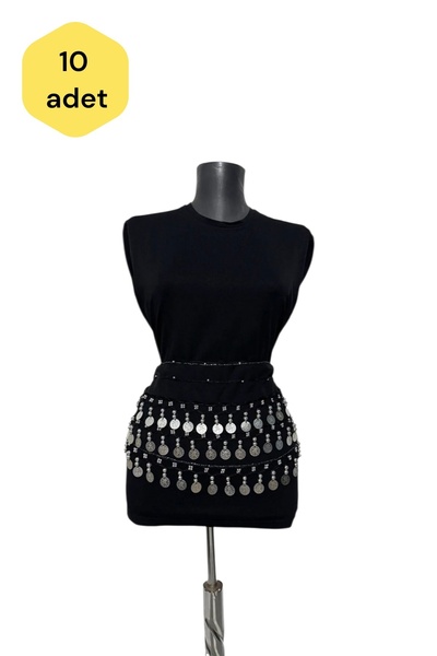 PAPATAY 3809 Women's Şakira Belt - Tasseled Beaded Oriental Belt - Dancer's B...