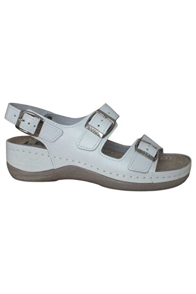 Ledi Sandale medicale, din piele de damă, Ledi, închidere cu cataramă, cu bra...