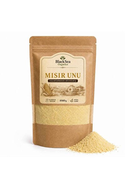 BlackSeaOrganics Ata Tohum Taş Değirmen Mısır Unu 1 kg - Muhlama, Kuymak ve E...