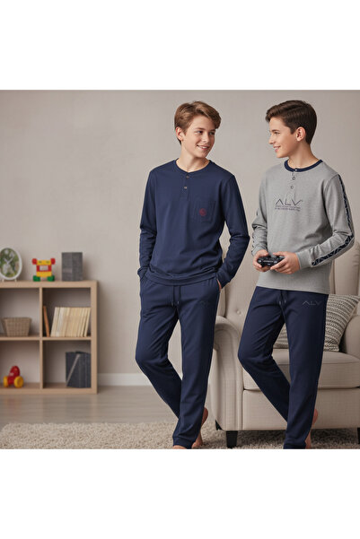 BONBON Young Men's Cotton 2-Piece Pajama Set Bb2485