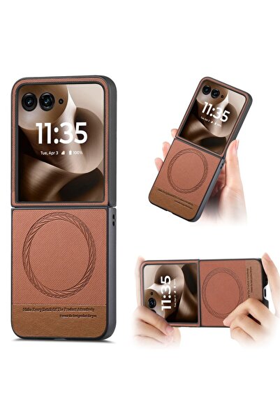 sscase MagSafe Denim Texture Σκληρή Θήκη Brown (Motorola Razr 60 Ultra 5G / R...