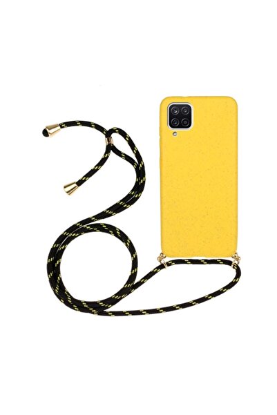sscase Wheat Straw Θήκη Σιλικόνης με Λουράκι Yellow (Samsung Galaxy A12)