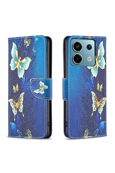 sscase Colored Drawing Θήκη Πορτοφόλι Gold Butterfly (Xiaomi Redmi Note 13 Pr...