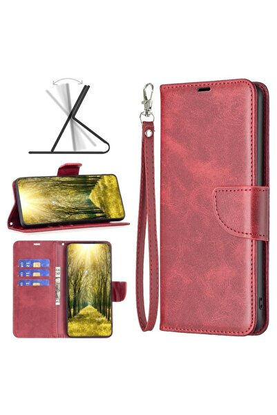 sscase Lambskin Texture Θήκη Πορτοφόλι Red (Oppo A98)