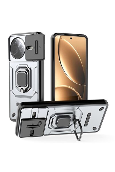 sscase Sliding Camshield Σκληρή Θήκη με Δαχτυλίδι Grey (Xiaomi Poco F7 Ultra 5G)