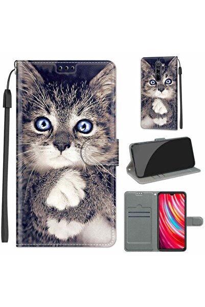 sscase Coloured Drawing Θήκη Πορτοφόλι Cat (Xiaomi Redmi Note 8 Pro)
