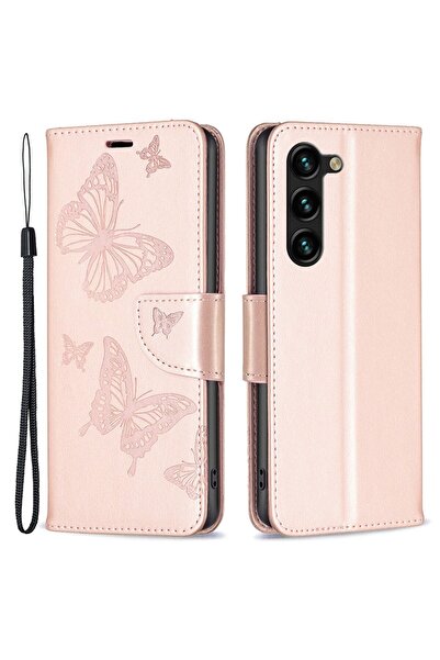 sscase Two Butterflies Θήκη Πορτοφόλι Rose Gold (Samsung Galaxy S24 Plus 5G)