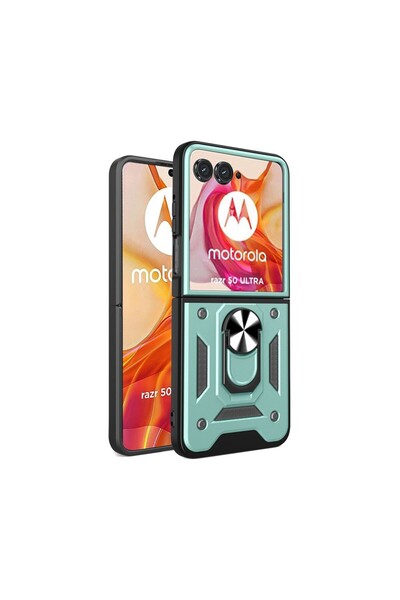 sscase Magnetic Ring Σκληρή Θήκη Green (Motorola Razr 50 Ultra 5G)