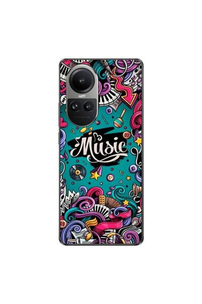 OEM Husa compatibila cu Oppo Reno10 5G Silicon Gel Tpu Model Pop Art Music
