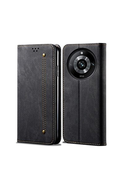 sscase Denim Texture Θήκη Βιβλίο Black (Realme 11 Pro 5G / 11 Pro Plus 5G)