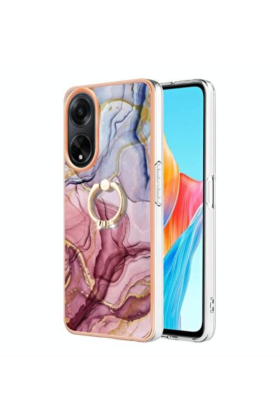 sscase Electroplating Σκληρή Θήκη με Δαχτυλίδι Rose Red 014 (Oppo A98)