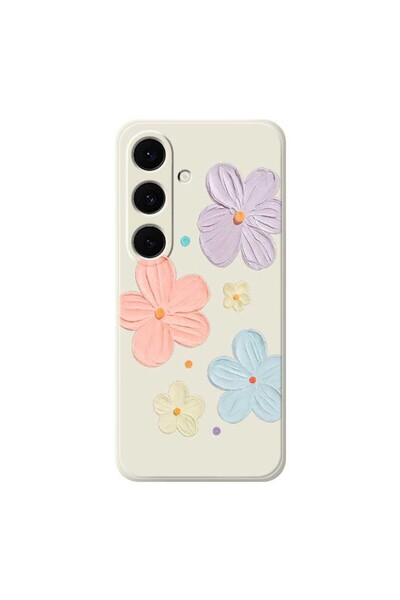 sscase Painted Flowers Θήκη Σιλικόνης Beige (Samsung Galaxy A37 5G)