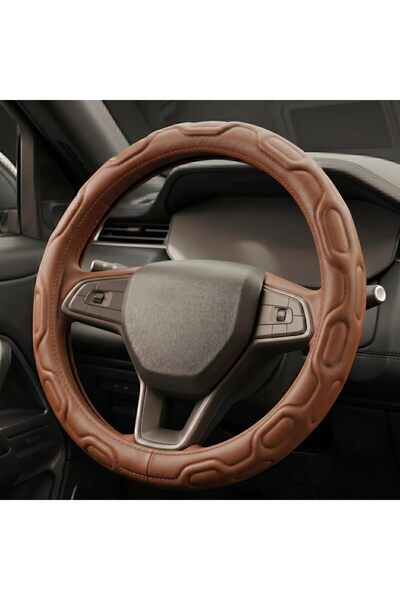 Auto Family FZE Premium Leather Steering Wheel Cover 15 inches (37-38cm) – Un...