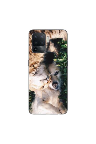OEM Husa compatibila cu Oppo Reno5 Lite Silicon Gel Tpu Model Caine si Pisica
