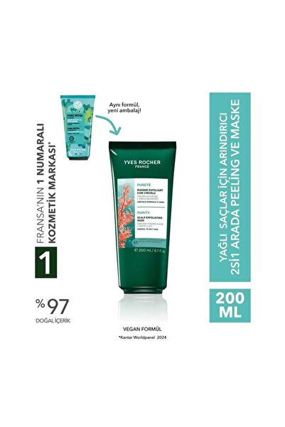 Yves Rocher Arındırıcı 2si1 Arada Peeling ve Maske - Yağlı Saçlar / Purete - ...