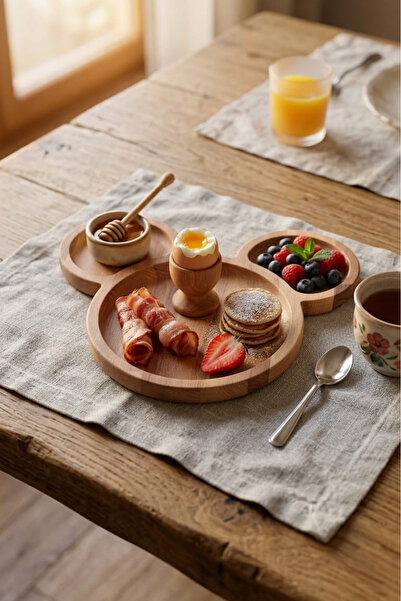 K&G foot rest Wooden Presentation Tray Breakfast and Snack Plate