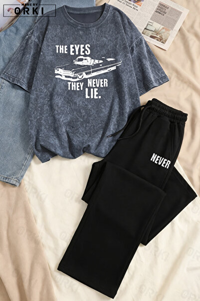 EFFRENATU Unisex Oversize Printed T-Shirt & Wide-Leg Sweatpants Set – Relaxed...