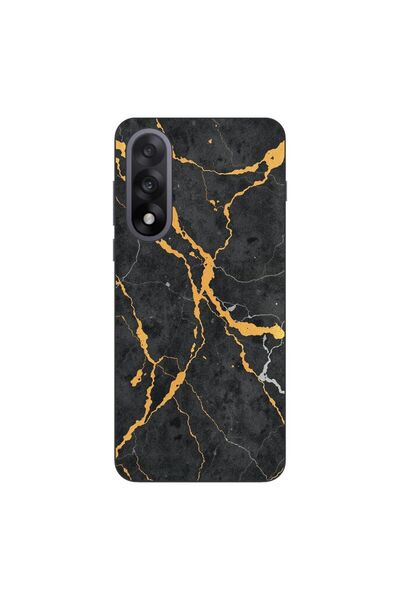 OEM Husa compatibila cu OnePlus Nord 5 Silicon Gel Tpu Model Noir Gold Marble