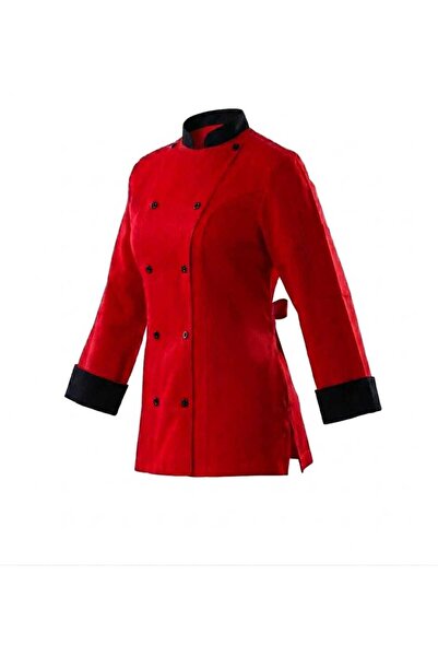 BİTEKS Bi Teks Professional Women's Red Chef Jacket