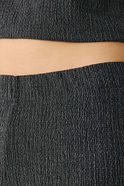 C&City Comfort Dokulu Natural Pijama Takım 9160 Siyah