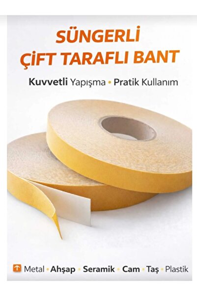 RASS Süngerli Çift Taraflı Bant 6 Adet Ultra Yapışkan İç Dış Mekan Tamir Çok ...