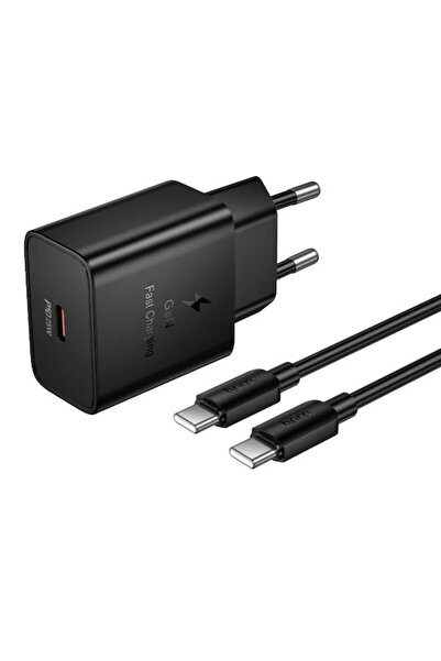 hoco. Hoco Φορτιστής GaN με Θύρα USB-C και Καλώδιο USB-C σε USB-C 25W Μαύρο (...