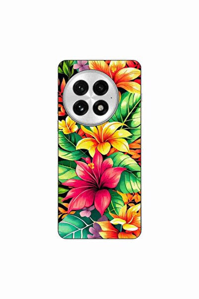 OEM Калъф, съвместим с OnePlus 13, силиконов гел TPU, с десен на лилии