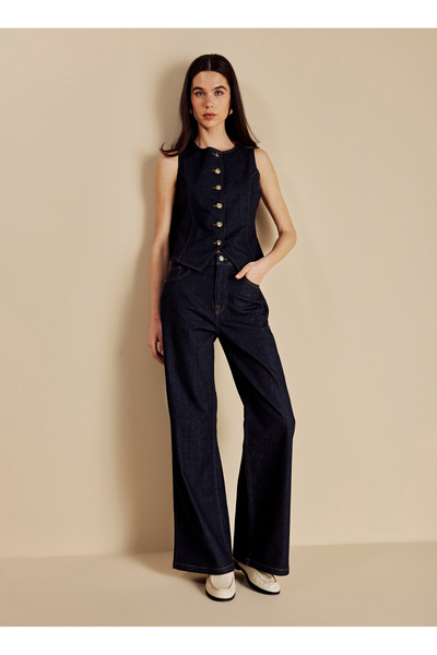BROOKS BROTHERS Lacivert Kadın Denim Pantolon BBSS26FDP007
