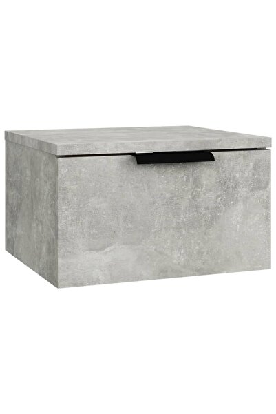 vidaxl Noptieră de perete, gri beton, 34x30x20 cm