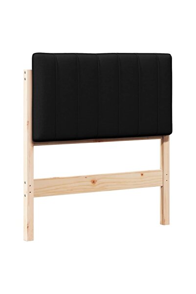 vidaxl Tăblie tapițată Maro și negru 75 cm Lemn de pin masiv