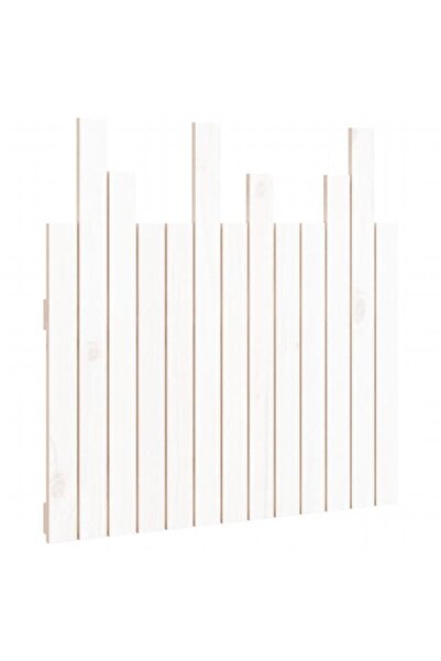 vidaxl Tăblie de pat pentru perete, alb, 82,5x3x80 cm, lemn masiv pin