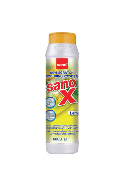 Sano Pudră de curățat X, lămâie, 600G