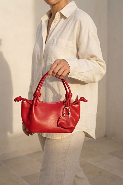 I Love Shoes Monel Red Matte Leather Women's Shoulder Bag