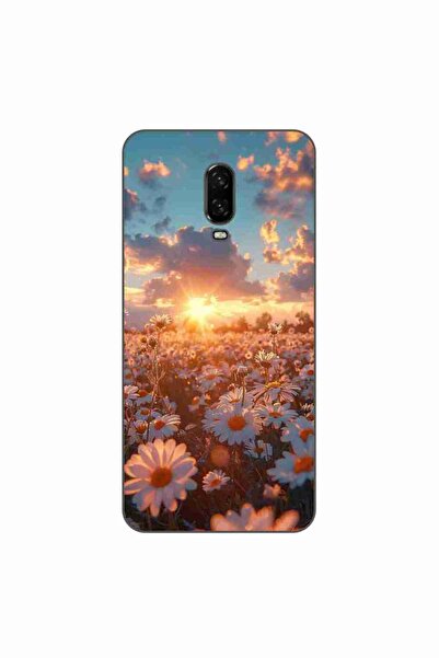 OEM Husa compatibila cu OnePlus 6T Silicon Gel Tpu Model Rasarit cu Flori