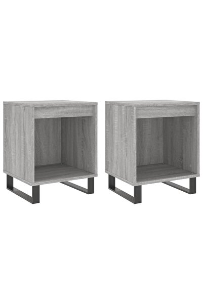 vidaxl Noptiere, 2 buc., gri sonoma, 40x35x50 cm, lemn compozit