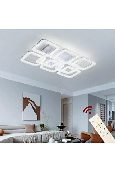 luminastar LED Chandelier 128W, 6+2 squares with crystals, remote control, co...