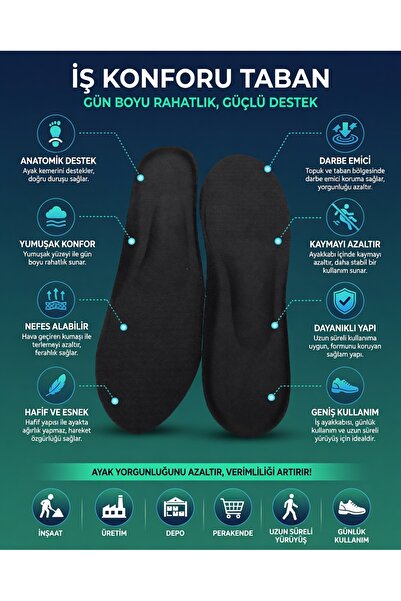 DERİXSHOES Genel Markalar İş Tabanlığı Şok Emici Yastıklama Tüm Gün Boyu Konf...