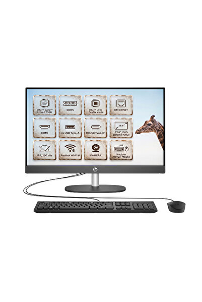HP ProOne 240 G10 Intel Core Ultra 7 155U 16GB 1TB SSD 23.8" FHD Freedos All ...