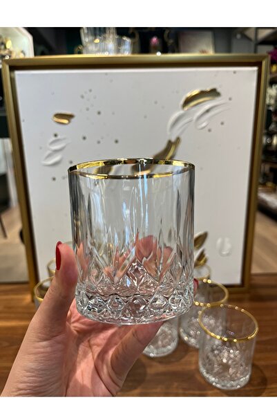 P&ORA PREMIUM KITCHEN PRODUCTS Odin Gilded 12-Piece Water and Soft Drink Glas...