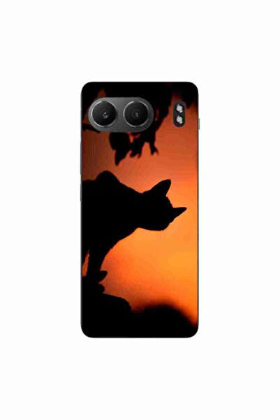 OEM Θήκη συμβατή με OnePlus Nord 4, από σιλικόνη gel TPU, με σχέδιο Μαύρη Γάτ...