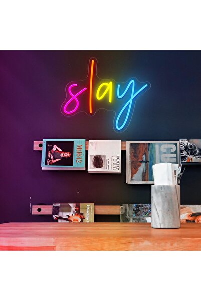 Slasa Slay Quote Wall Art 40x60 cm Trendy Decor With 6mm Acrylic Base